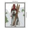 Husky Skiing by Fab Funky 23-in. W x 28-in. H. Canvas Wall Art Print Framed